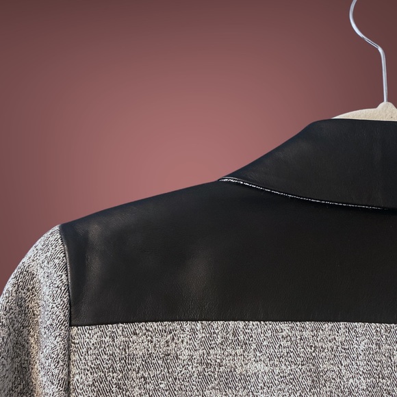Classiques Entier Knit/Leather Blazer - Picture 4 of 7